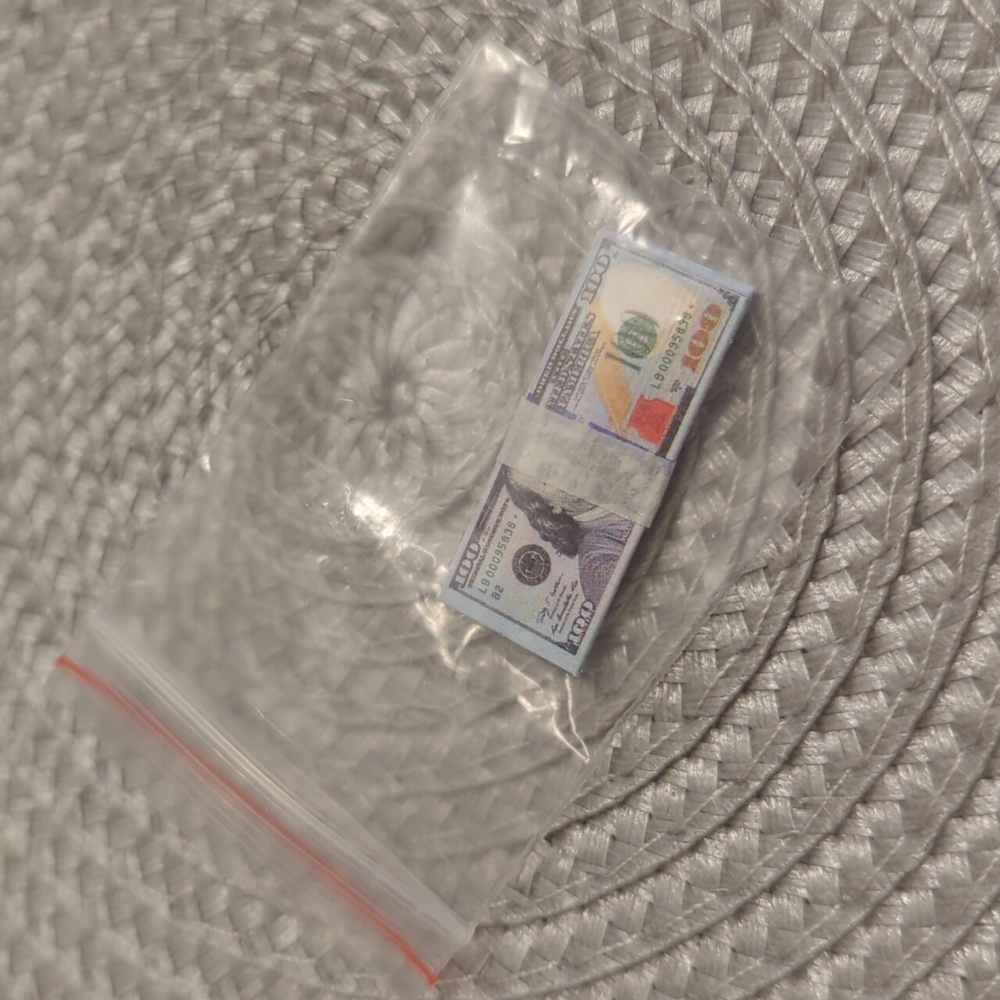 Miniature Stack $100 bills